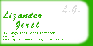 lizander gertl business card